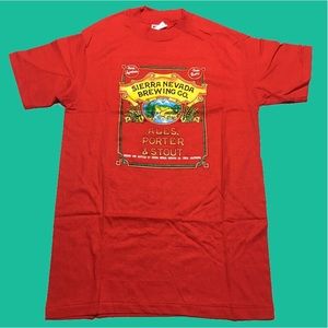 Vintage Sierra Nevada 80s 90s Beer Red T Shirt M